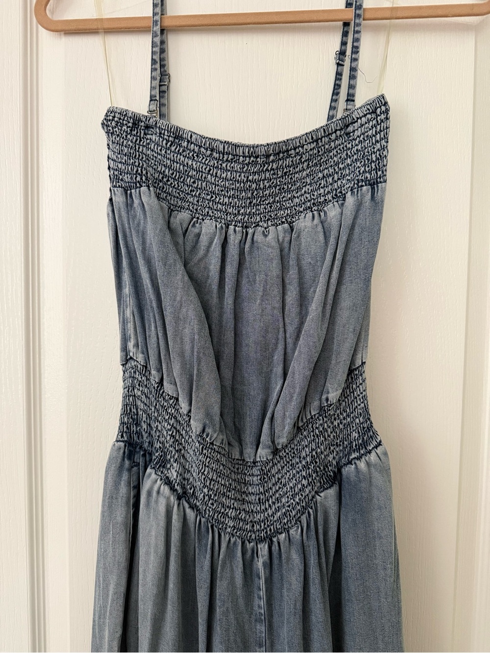Oli & Hali Light Blue Harlow Wide Leg Chambray Jumpsuit - Picture 7 of 12